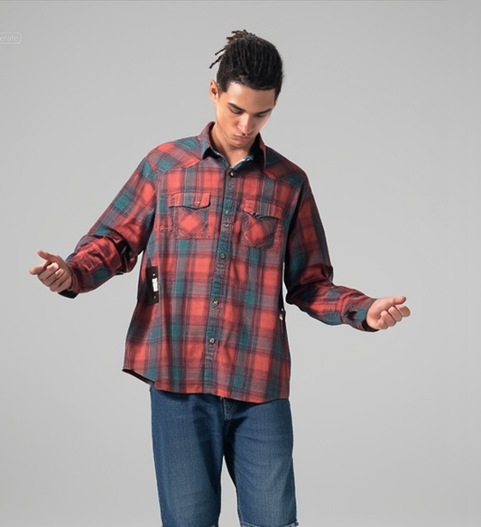 Ariat Men's Burnt Sienna Shirt Hernan Retro Fit Long Sleeve (G012)